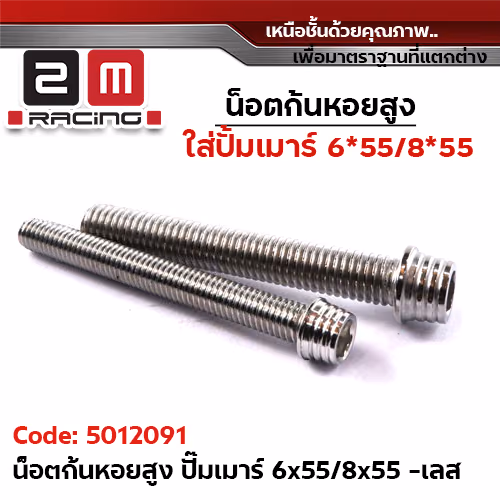 น็อตก้นหอยสูง - ปั๊มเม้า (6*55 /8*55) - เลส