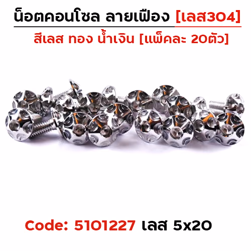 น็อตคอนโซล เฟือง 5*20 เลส