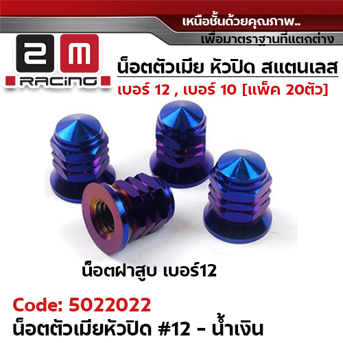 ตัวเมียเบอร์ 12 หัวปิด (เจดี) - น้ำเงิน