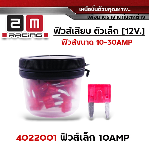 ฟิวส์เล็ก 10AMP (กล่องละ 100อัน)